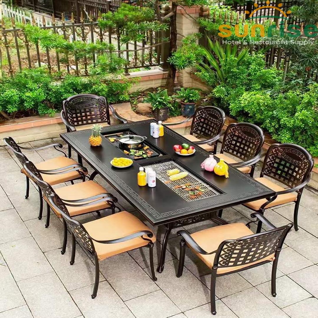 Bàn ghế sân vườn kết hợp nướng , Bàn ghế sân vườn lẩu nướng