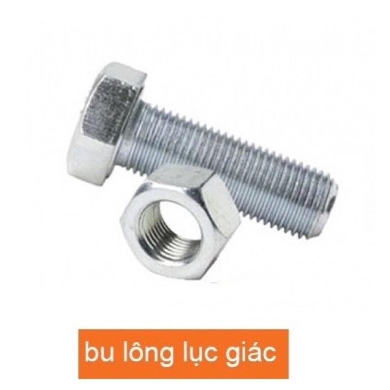 Bu lông lục giác – bulong con tán 6mm, 8mm, 10mm, 12mm chiều dài nhiều cỡ từ 10mm đến 200mm (giá/ bulong+con tán)