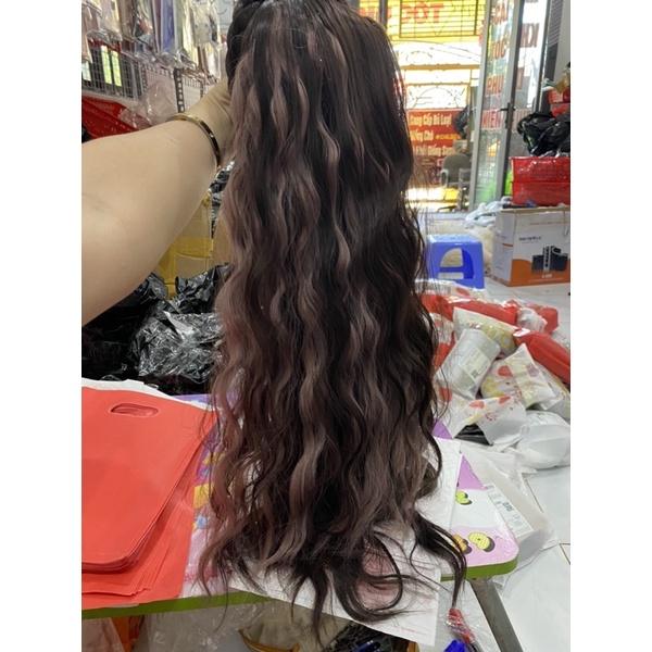 Cài băng đô tóc giả xù line có thể tháo rời cao cấp light đủ màu