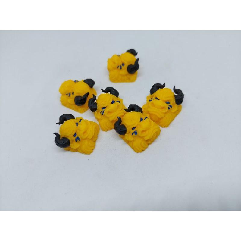 Keycap bò bull clone màu đen vàng trang trí bàn phím cơ gaming