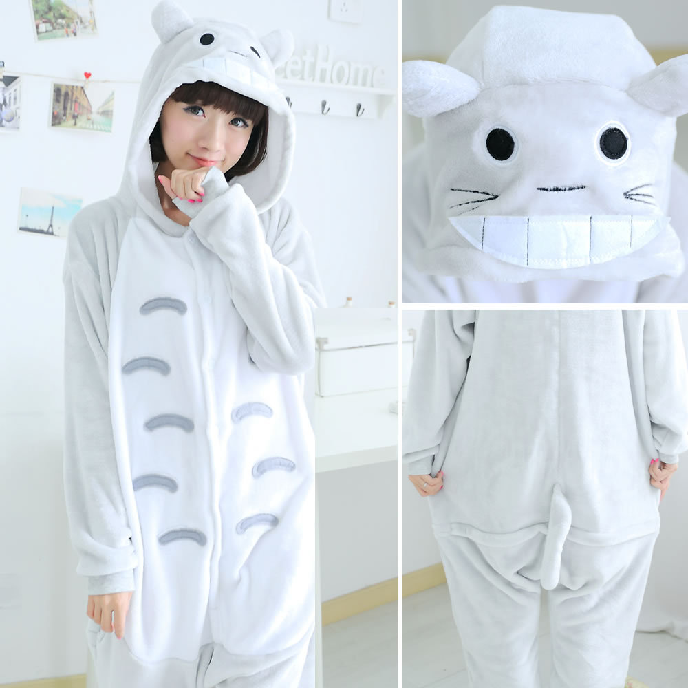 Bộ Đồ hình thú liền thân lông mịn Pijama dành Cho Người Lớn và Trẻ Em Hoạt Hình Cosplay