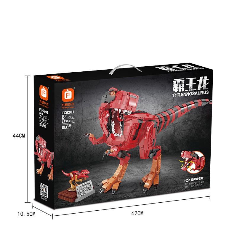 Đồ chơi lắp ráp Khủng long Bạo chúa FC6201 - Big Dinosaur Tyrannosaurus - Xếp hình thông minh mô hình 1756 mảnh ghép