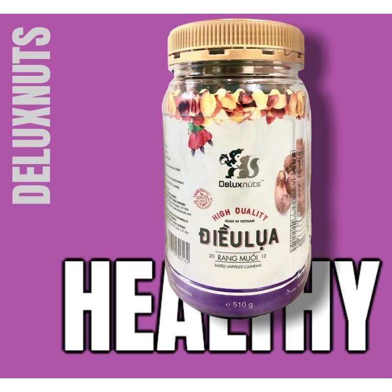 ĐIỀU LỤA RANG MUỐI DELUXNUTS 510g