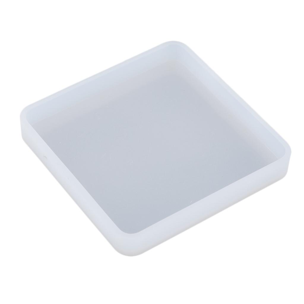 4x  Square Resin Mould For DIY Coaster Display Pad 8cm