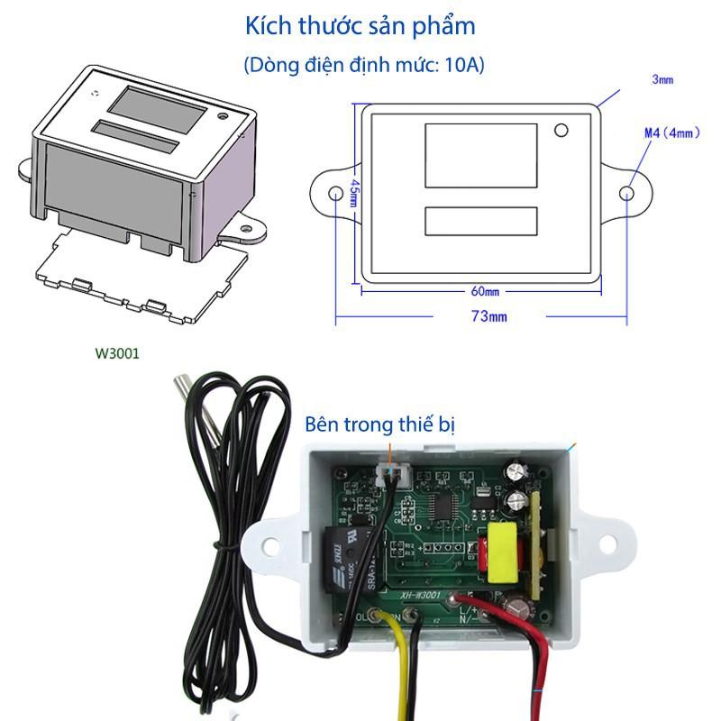 Bộ điều khiển nhiệt độ tự động XH-W3001 10A/220V