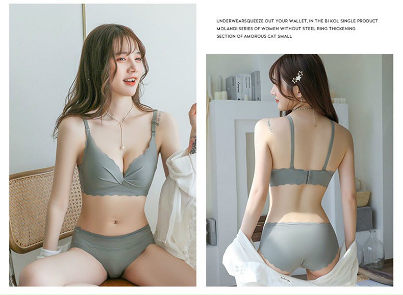 Bộ đồ lót su nâng ngực đệm tim 378