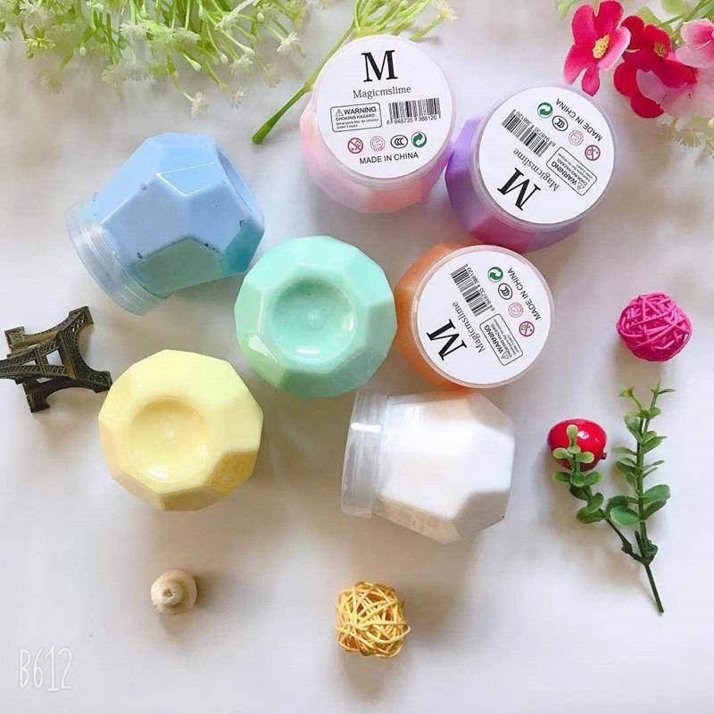 Slime chữ M màu rainbow pastel 7 màu cực đẹp Đồ chơi slam chất nhầy ma thuật squishy