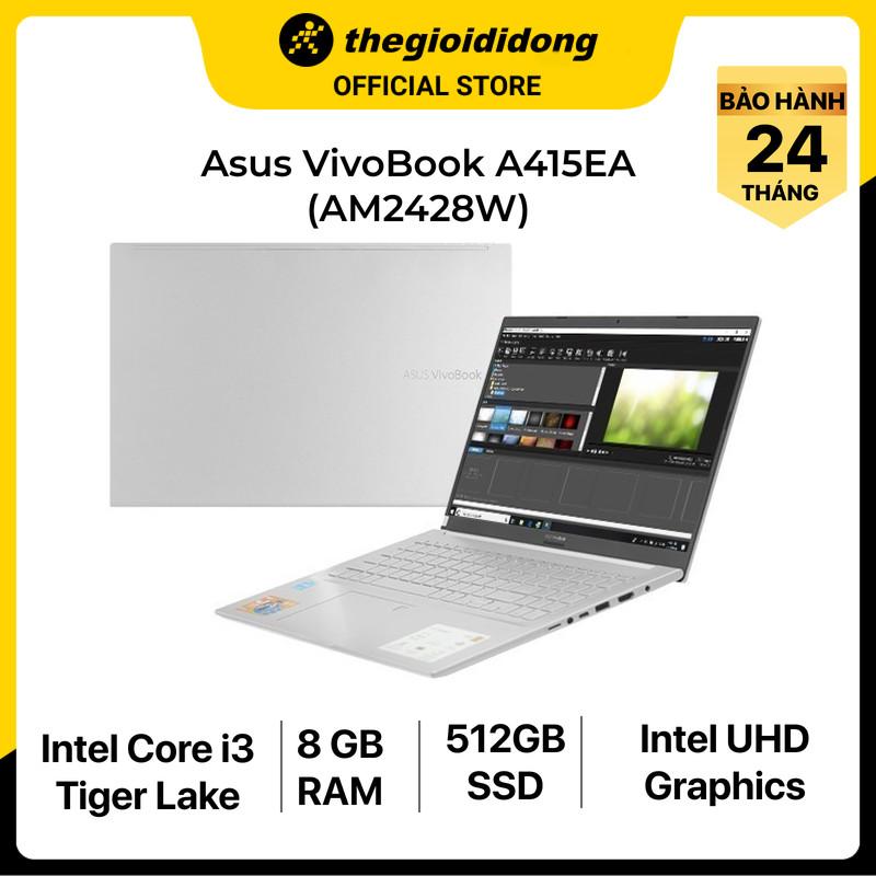 Laptop Asus A415EA i3 1115G4/8GB/512GB/14&quot;F/Win11/(AM2428W)/Bạc - Hàng chính hãng