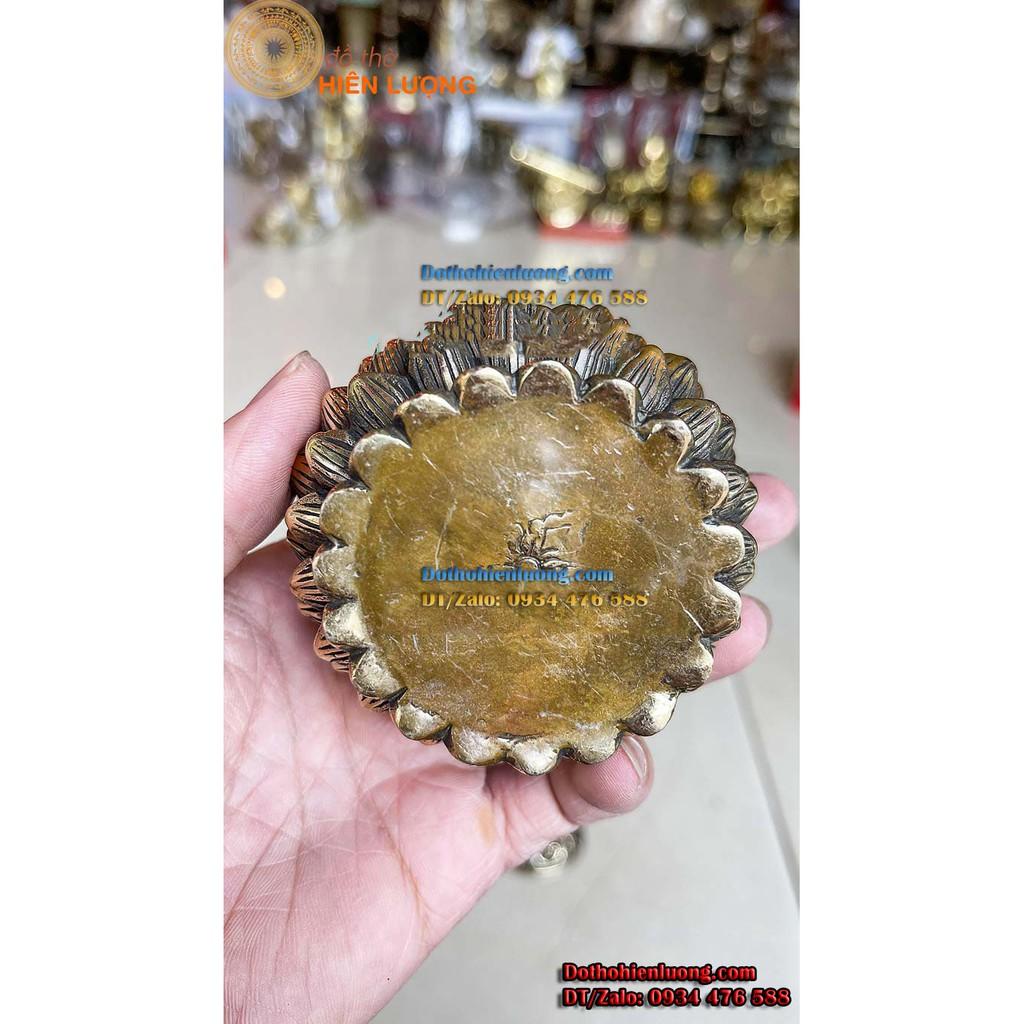 Lư Đồng Đốt Trầm Hình Hoa Sen Cao 7cm