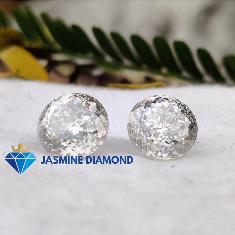 (Size 15-18 ly) Kim cương nhân tạo Mỹ Moissanite giác cắt hoa cúc Portuguese