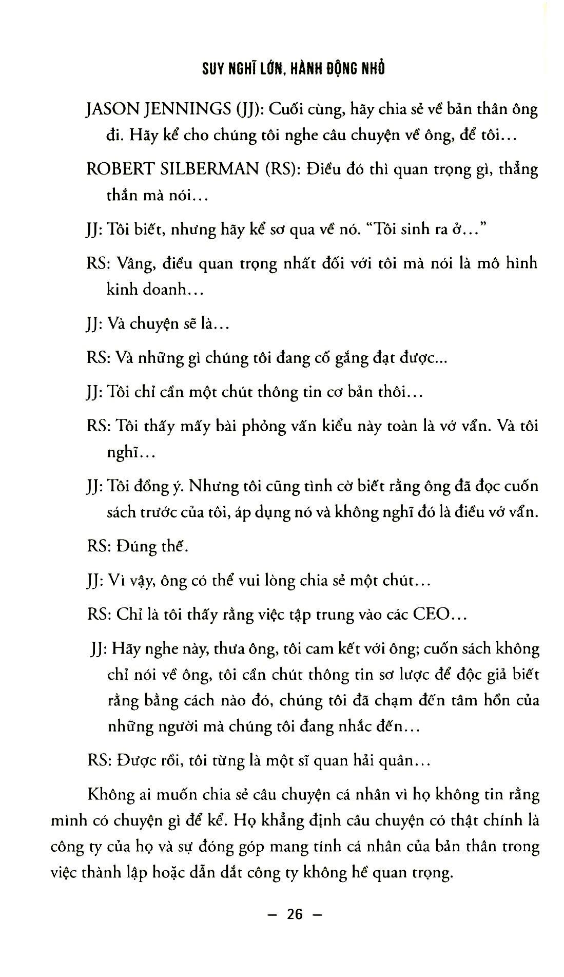 Suy Nghĩ Lớn , Hành Động Nhỏ