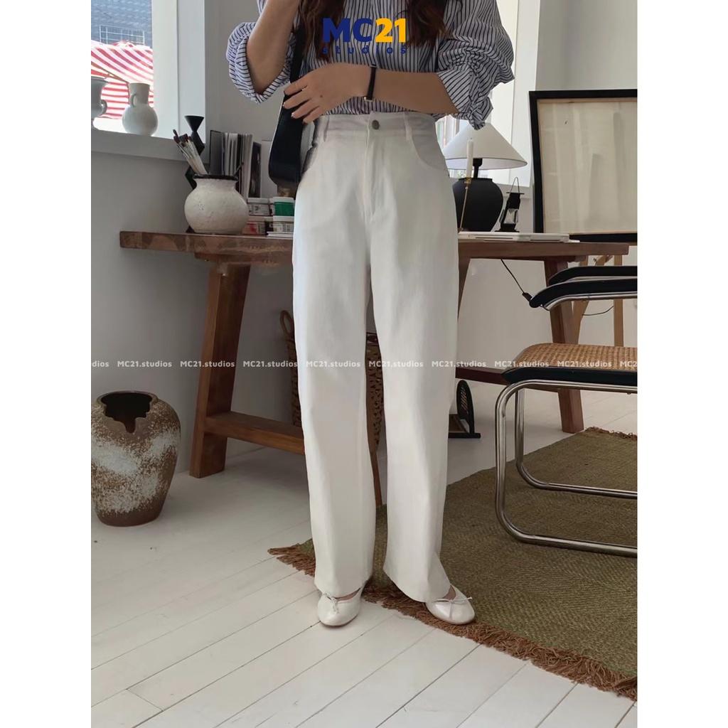 Quần kaki dáng suông MC21.STUDIOS cạp sau chun lưng cao Ulzzang Streetwear Hàn Quốc chất xịn mềm mịn Q3203