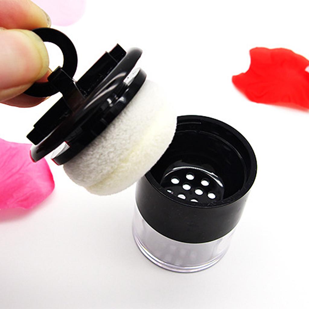 10G Empty Makeup Loose Powder Blush Case Refillable Cosmetic Container Jar with Puff and Sifter
