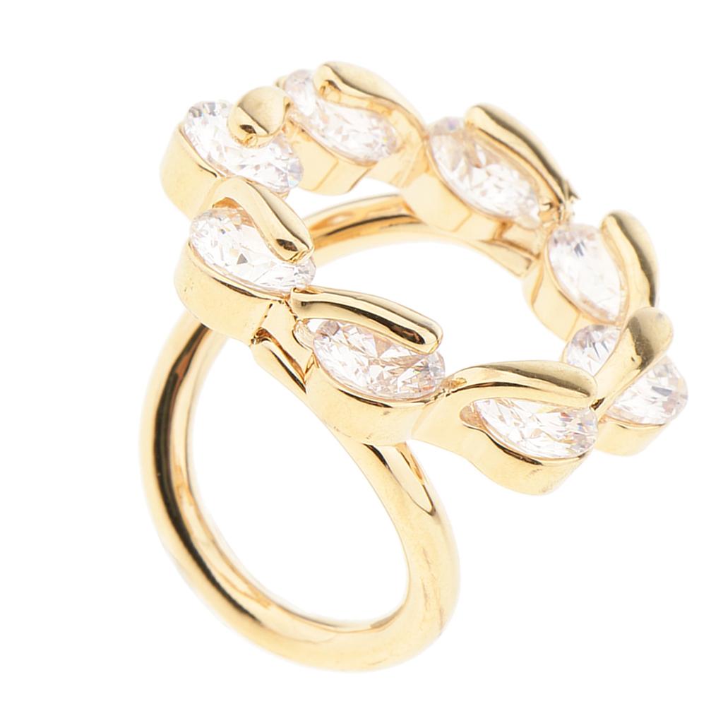 Zircon Crystal Ring Fashion Lady Silk Chiffon Scarf Clip Ring