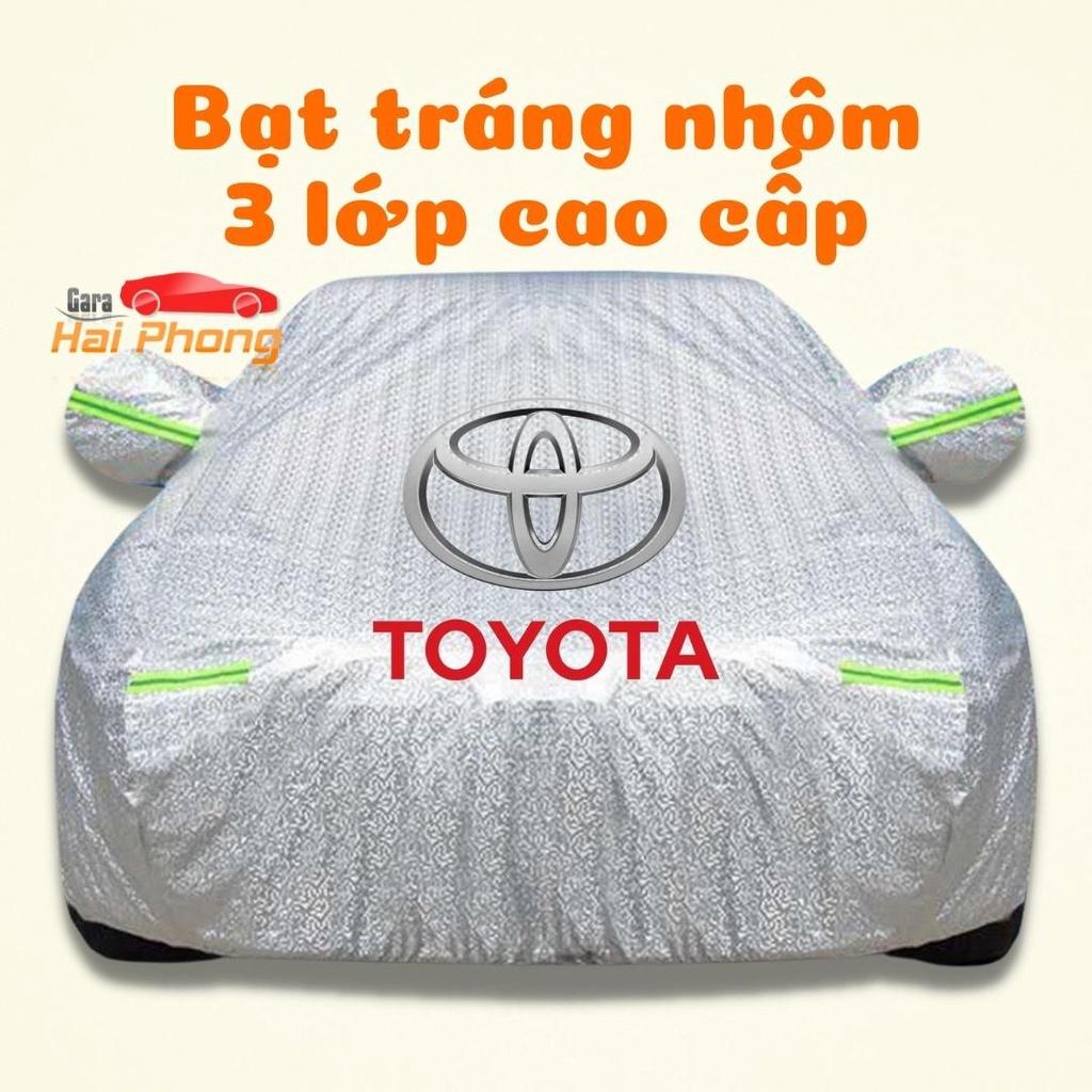 Bạt Phủ Xe Ô Tô Toyota Vios, Altis, Camry, Fortuner, Innova, Yaris, Rush, Hilux, Wigo, Land Cruiser, Cross 3 lớp cao cấp