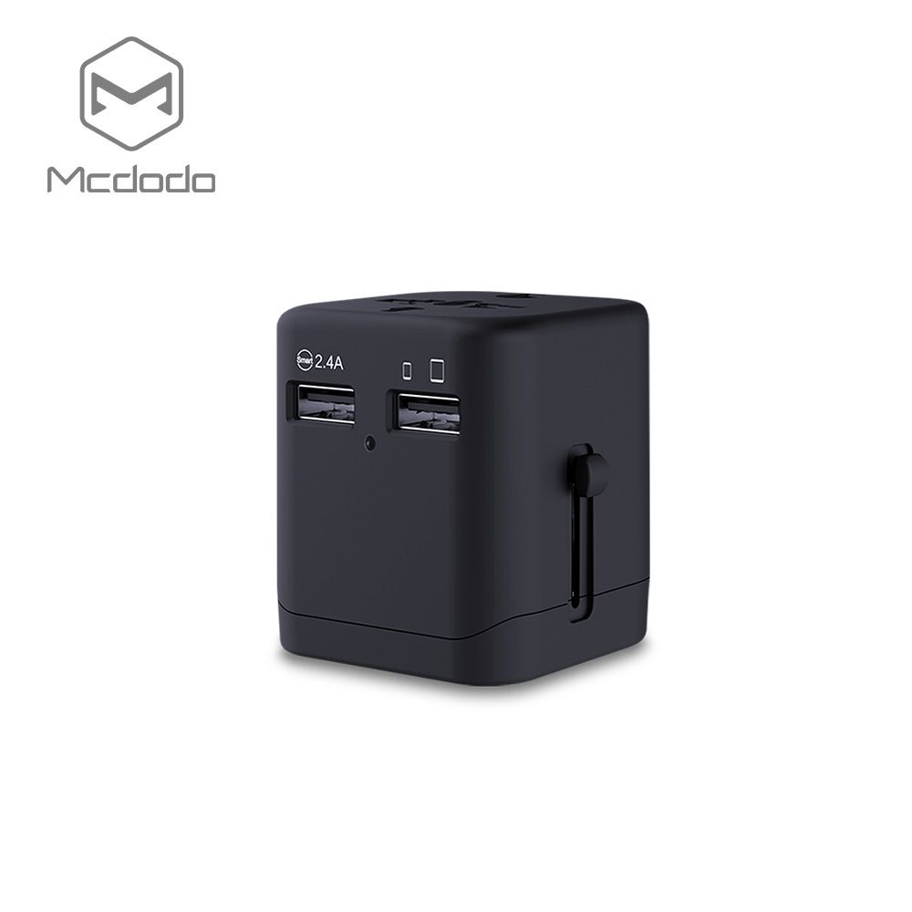 Củ Sạc Nhanh Đa Năng Mcdodo Giắc Cắm Chuẩn EU/UK/US/AU Cổng Usb Kép (5V, 2.4A) - Hàng Chính Hãng