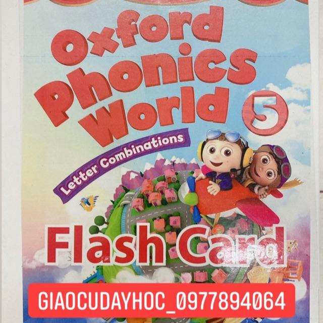 FLASHCARD OXFORD PHONICS WORLD 5- c300 cán bóng