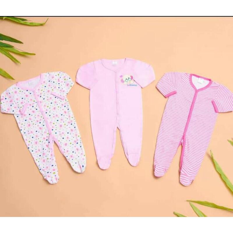 Sét 3 Body 100% cotton hàng dệt kim hình voi