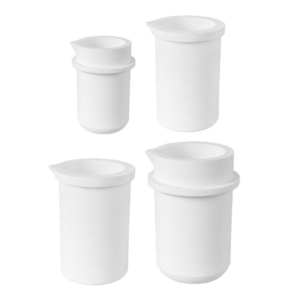 4pcs 1kg Quartz Silica Melting Crucible Pot Gold Silver Platinum Casting