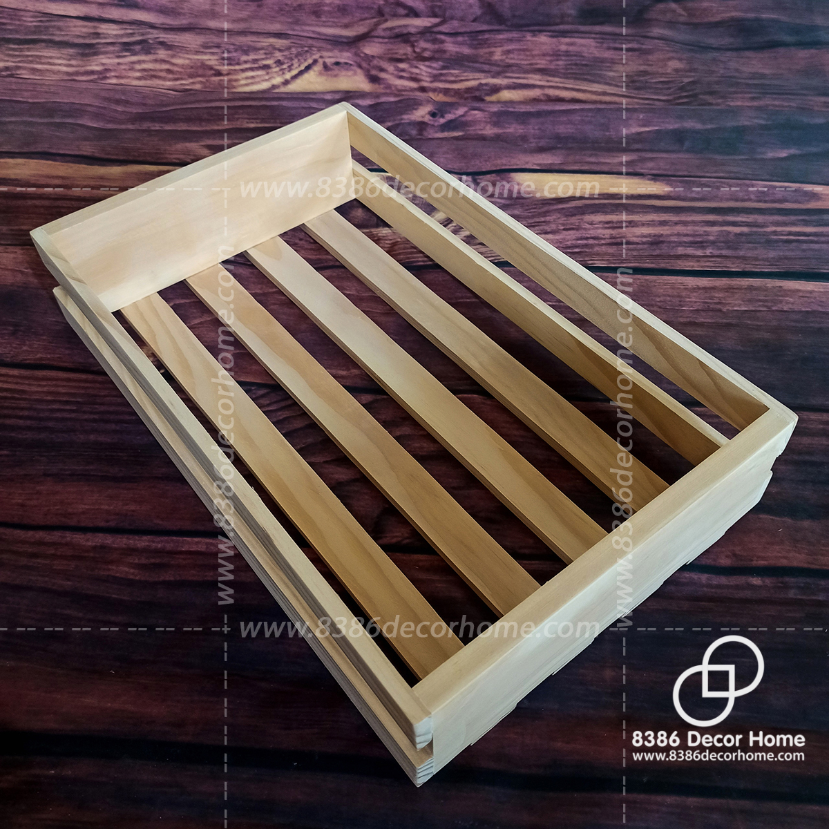 Hộp quà tết, khay gỗ gói quà, Hộp đựng đồ đa năng - Pallet gỗ thông