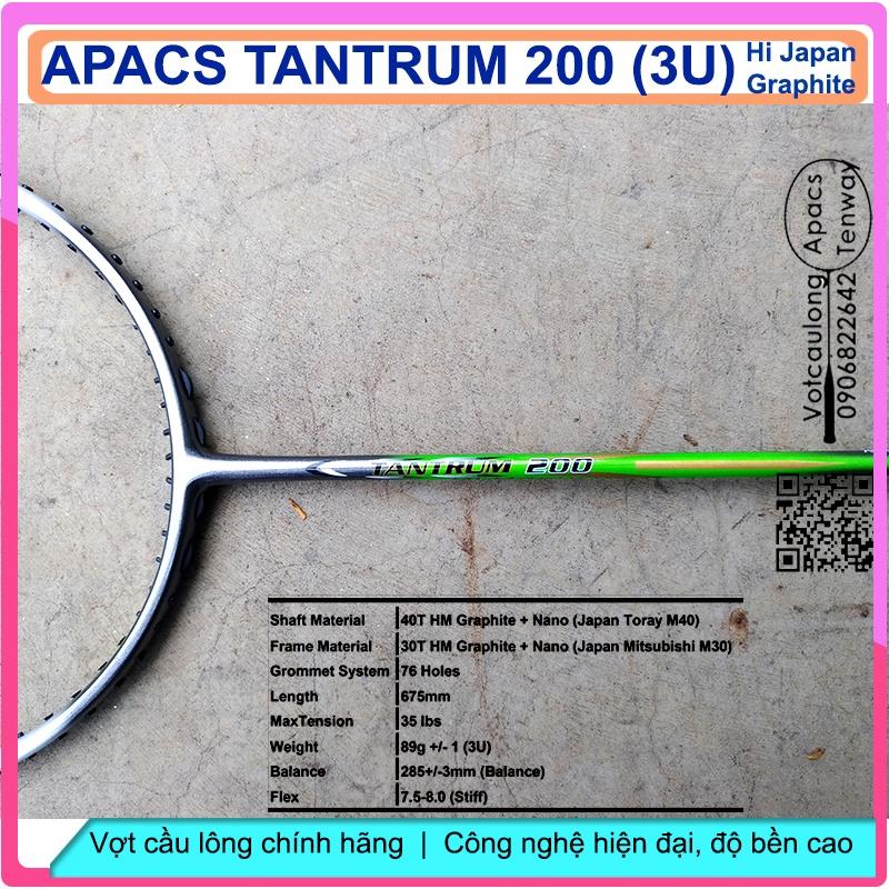 TangLuoi_Vợt cầu lông Apacs Tantrum 200 - 3U | Vợt 3U cân bằng công thủ, huyền thoại Apacs