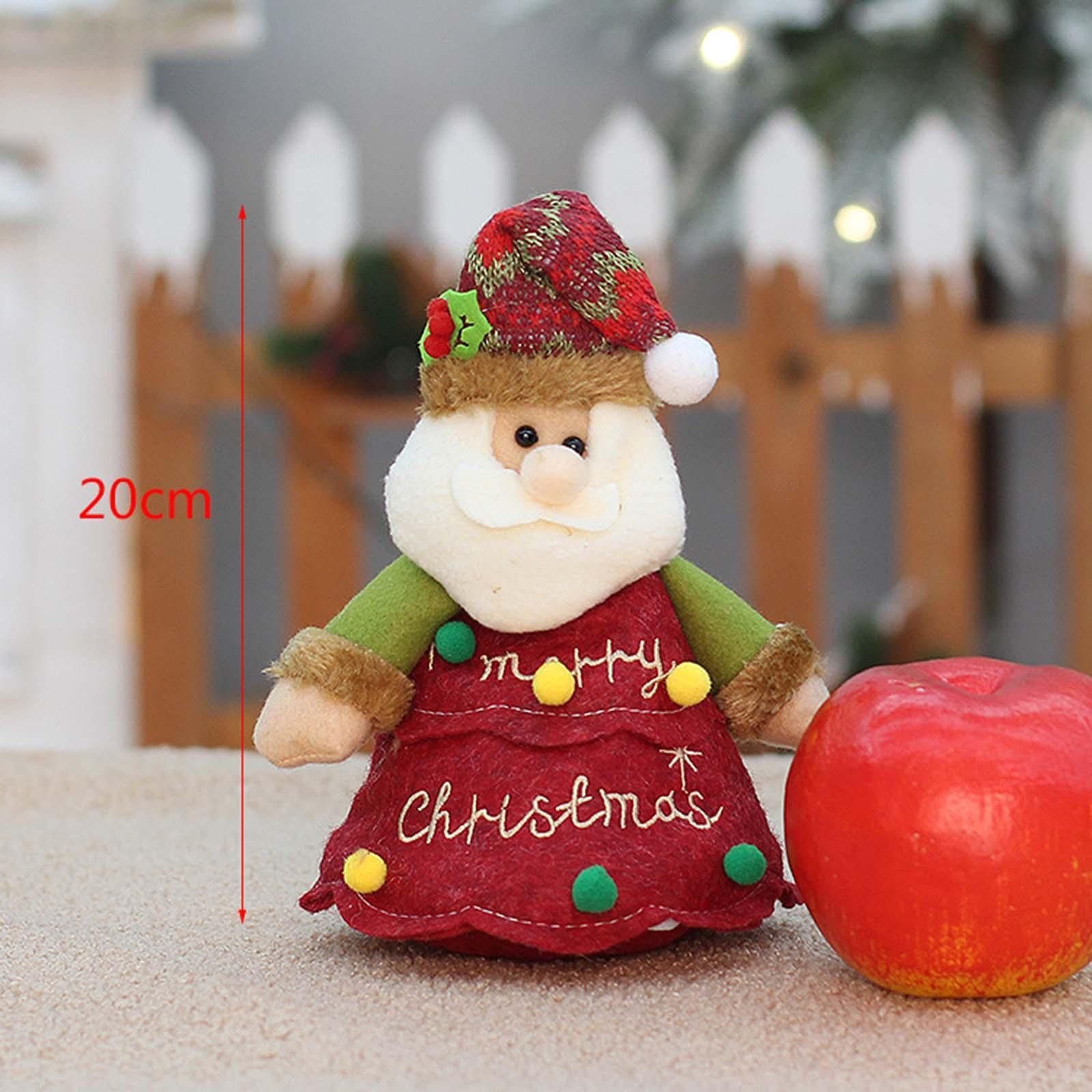 2x Cute Fabric Gift Bags Accessory Christmas Tree Decorations for Table Tree