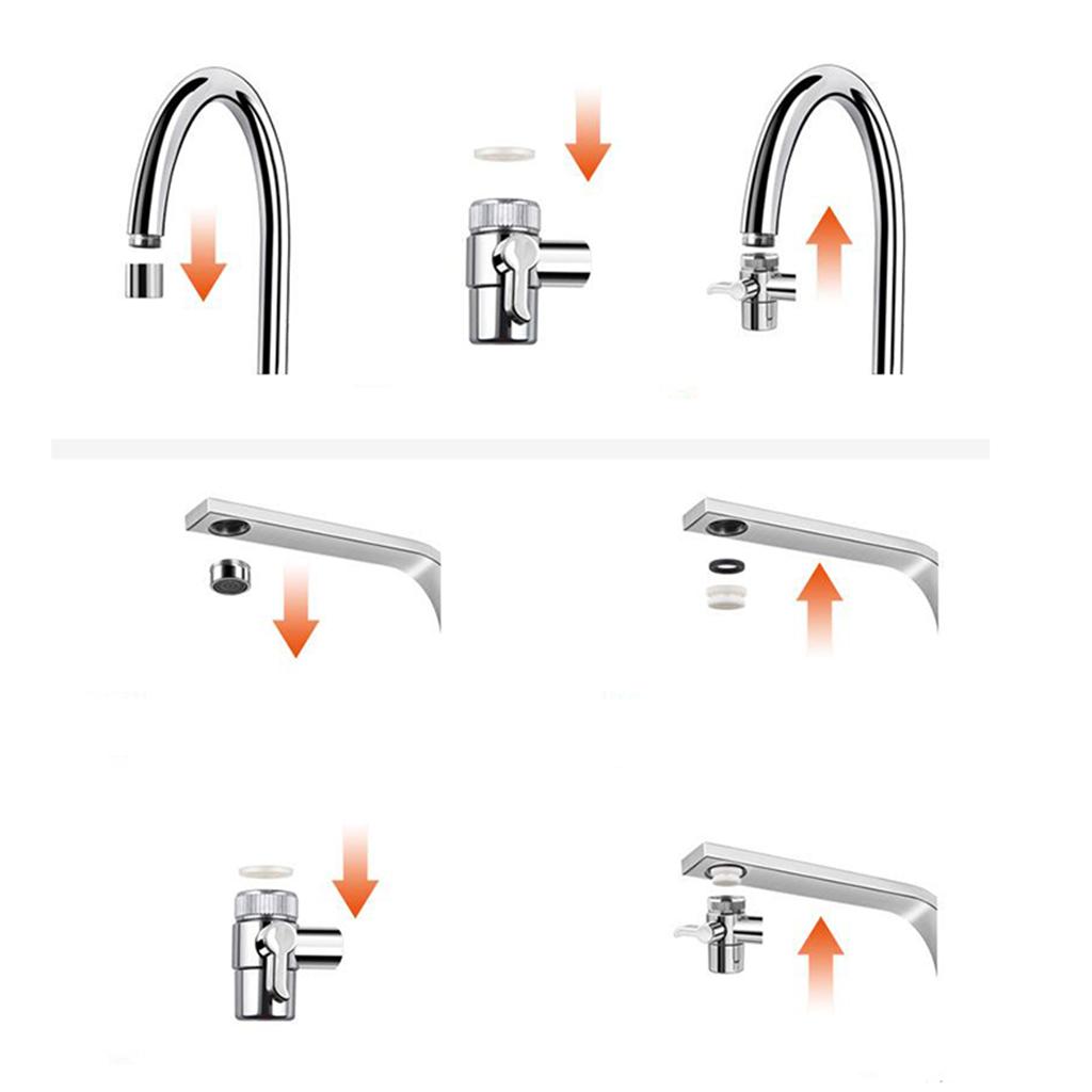 1pc Faucet Water Filter Diatom+Ceramic Filter Water Purifier High Water Flow