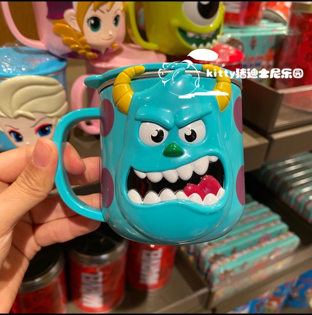 Ly giữ nhiệt Disney có nắp hình Sulley nổi 3D cho bé 260ml - LYSULLEY