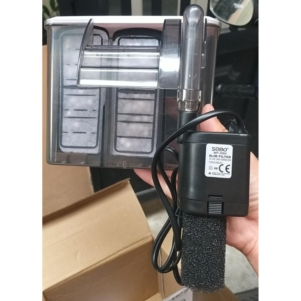 Máy Lọc thác treo DẠNG MỎNG Sobo WP-308H công suất 6W dành cho hồ cá, hồ thủy sinh nhỏ
