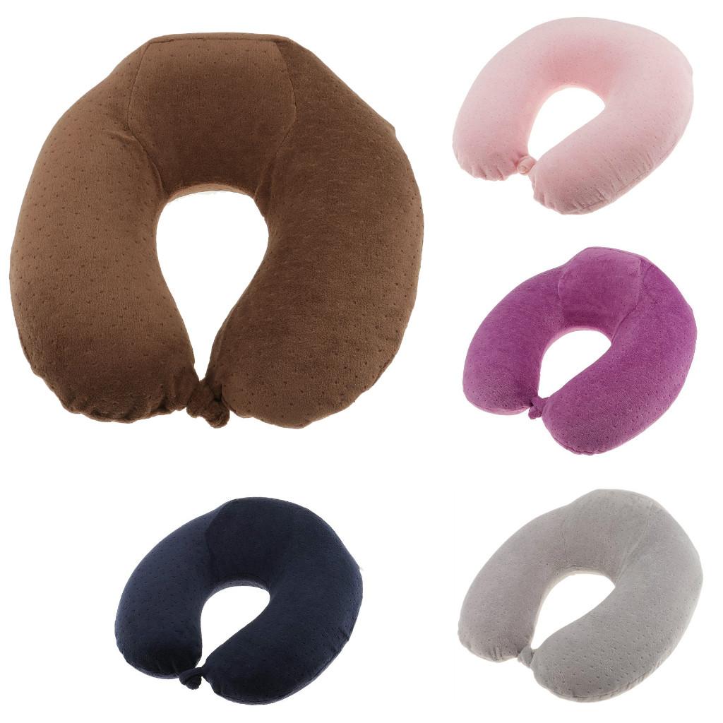 Memory Foam Travel Neck Pillow Head Support Sleeping Cushion for Home Office Travel