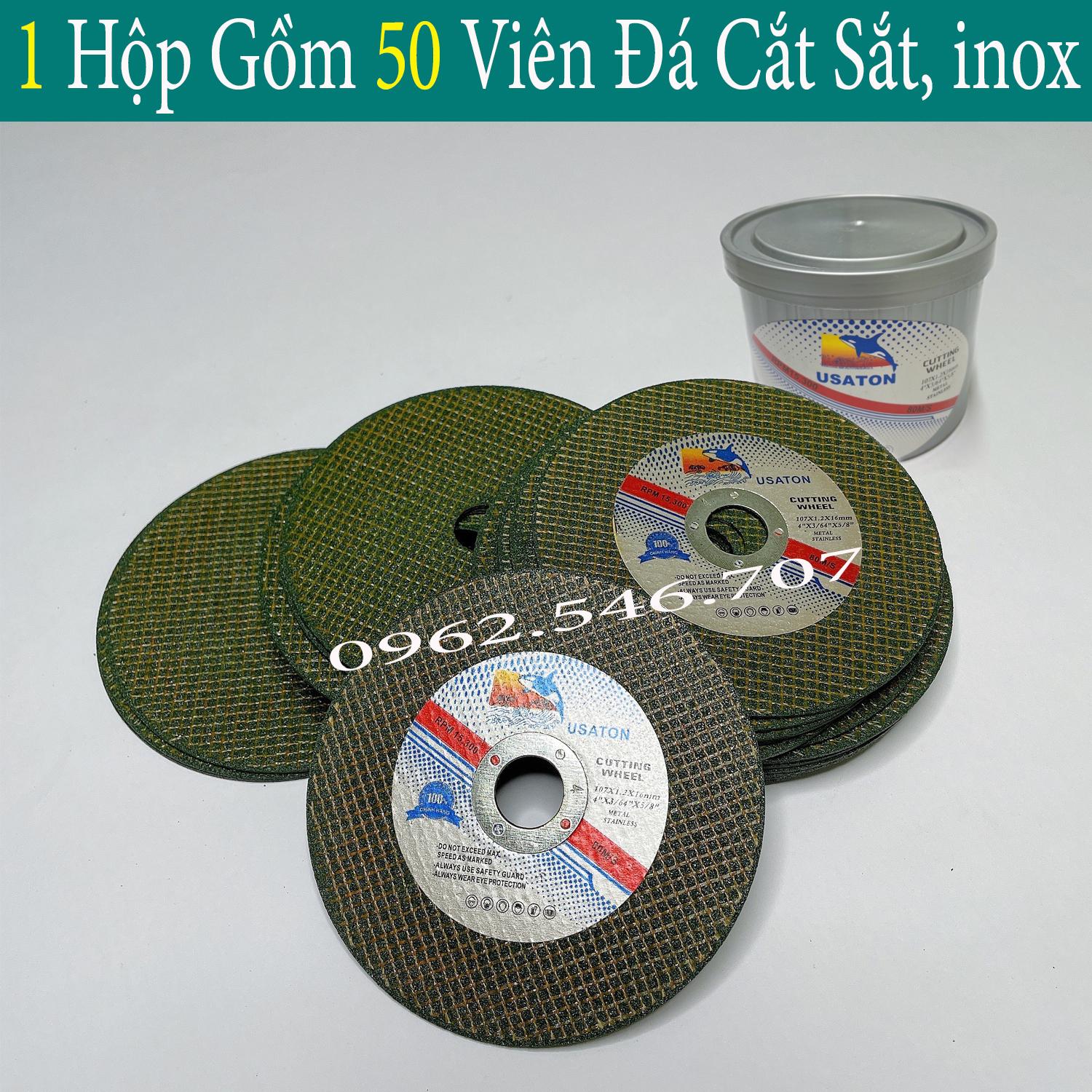 Đá cắt sắt nhãn hiệu con cá USATON, hộp 50 viên