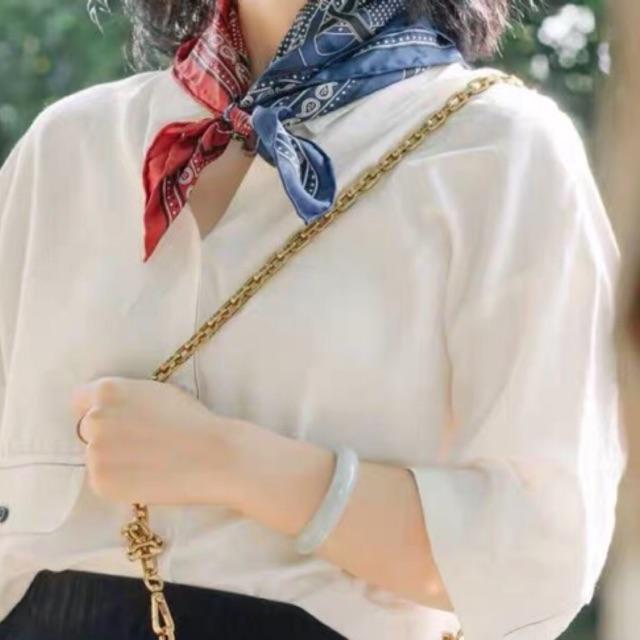 Khăn turban lụa vuông size 55x55cm choàng cổ lụa siêu dễ thương