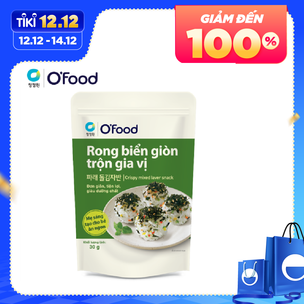 Rong biển giòn trộn gia vị OFood 30g, vị ngọt vừa ăn, trộn cơm, cháo tiện lợi, ngon miệng