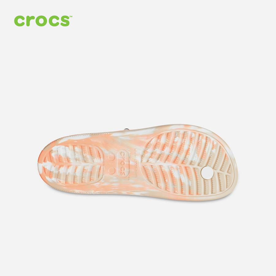 Dép xỏ ngón nữ Crocs FW Classic Flip W Platform Marbled Chai/Mlt - 207824-2ZM