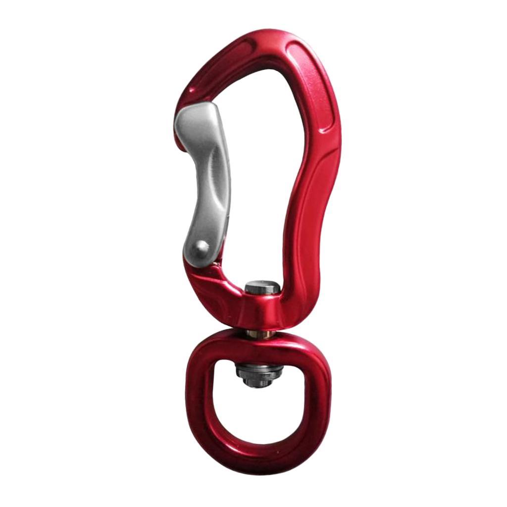 4pcs Aluminum Alloy Swivel Eye Carabiner Clip Hanging Connect Hook Keychain Mountaineering Camping Accessories 76 x 28mm