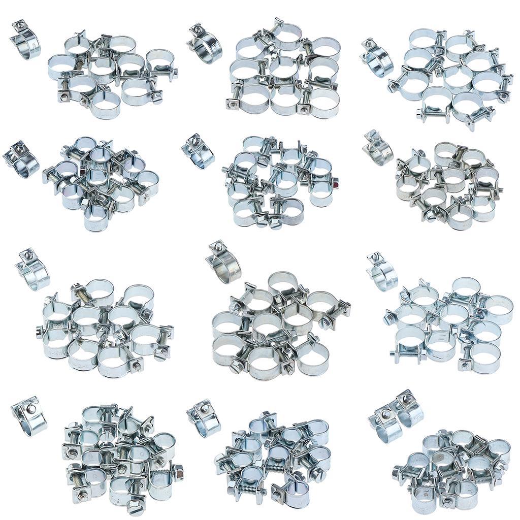 3-4pack 10x Hose Clamps Fuel Line Clips Clamp for Diesel Petrol Pipe 6 - 8mm