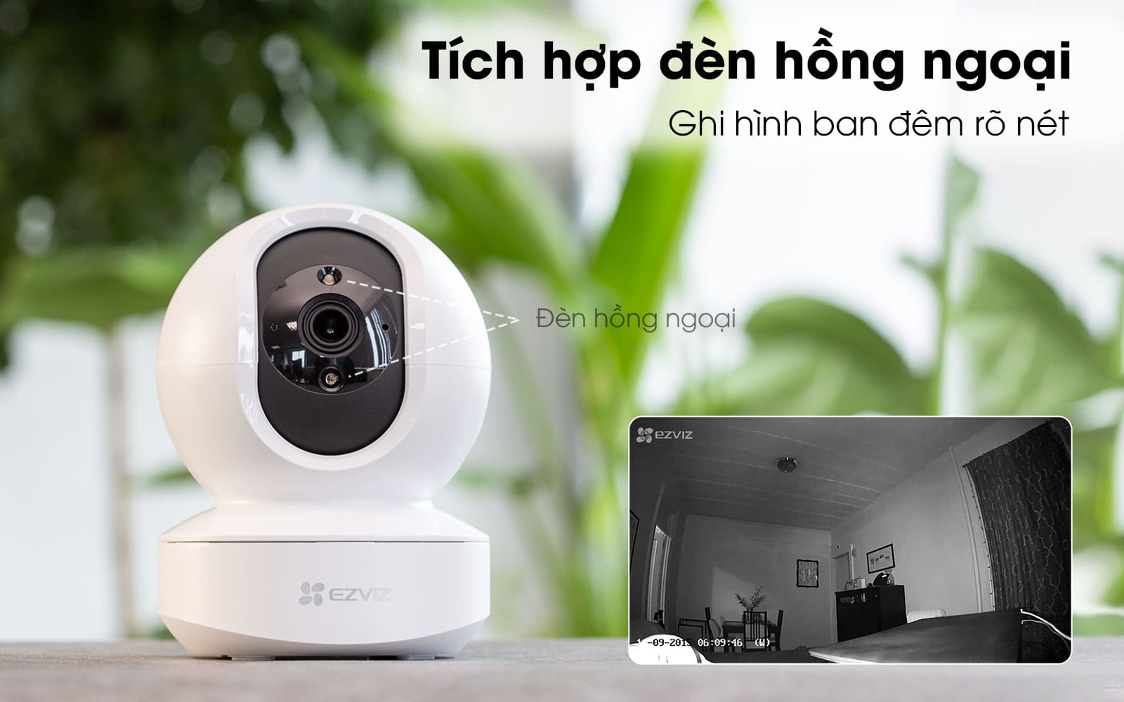 Camera IP Wifi Trong Nhà Ezviz TY1 2MP Quay Quét 360 độ, Đàm Thoại 2 Chiều - Hàng chính hãng