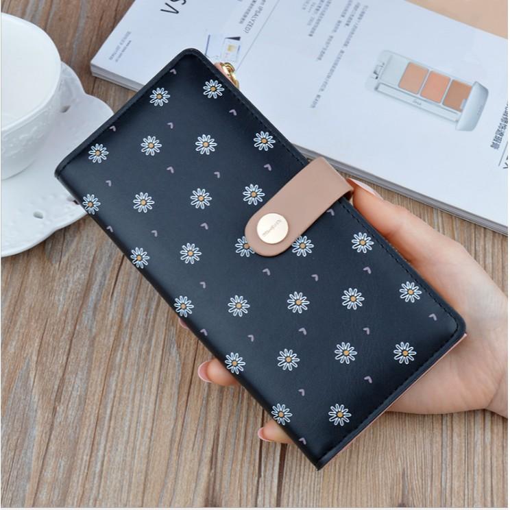 Ví nữ cầm tay họa tiết hoa cúc hot trend 2020 Hàn quốc KDR-V299