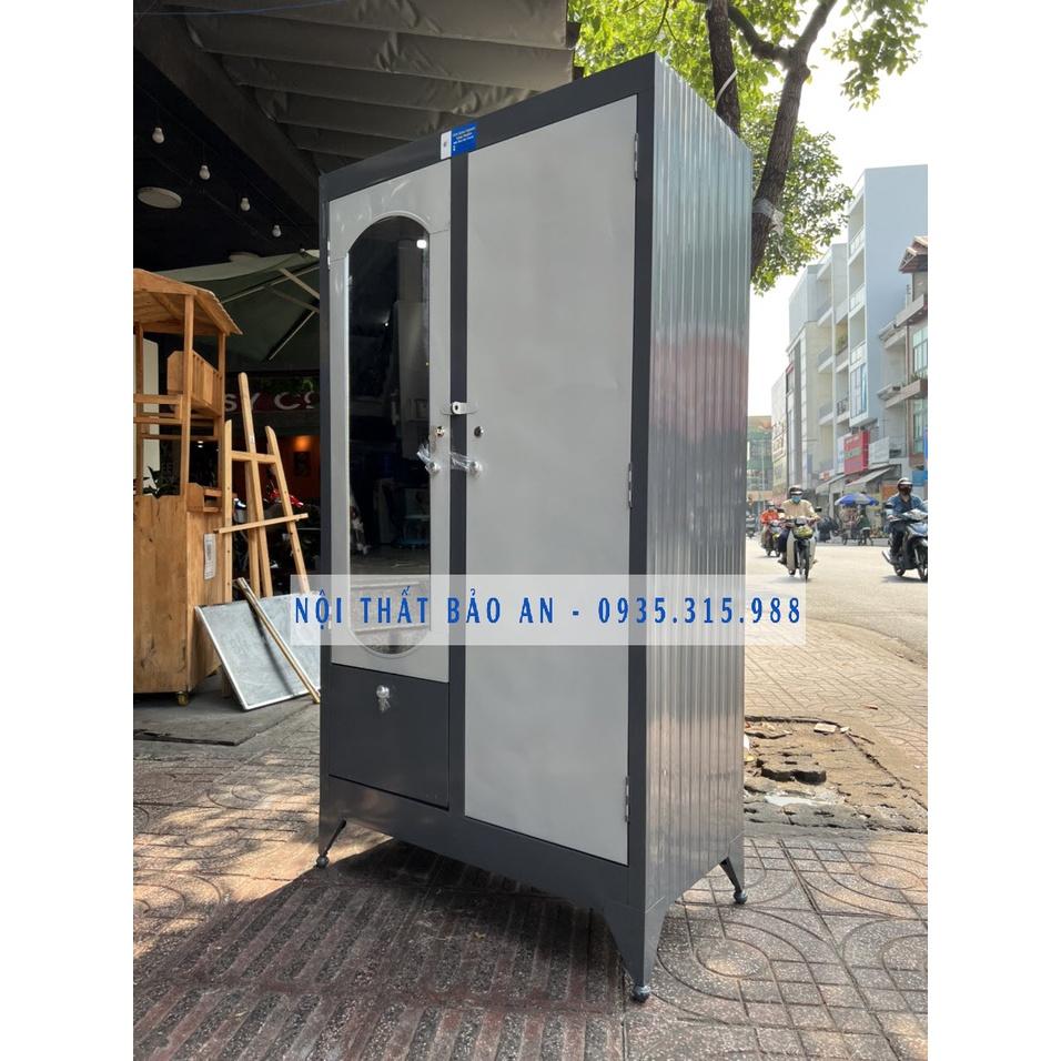Tủ sắt quần áo giá rẻ ngang 0.9m cao 1m8