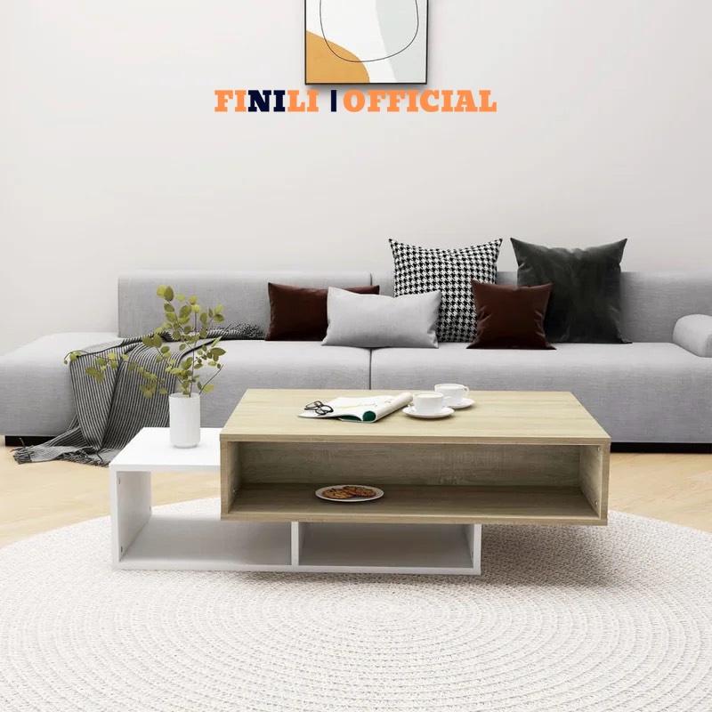 Bàn trà sofa phòng khách 2 tầng hình khối xếp đa dạng màu sắc gỗ công nghiệp FNL005