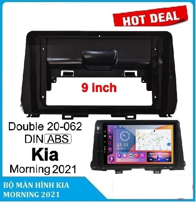 BỘ Màn hình DVD android A.5 9INCH CHO XE KIA MORNING 2021 lắp sim 4G thu phát wifi,Hệ điều hành Android 10 GỒM MẶT DƯỠNG+JACK NGUỒN THEO XE.KÍNH CƯỜNG LỰC 2.5 D, chỉ đường tiện ích, màn hình ô tô cho các dòng xe