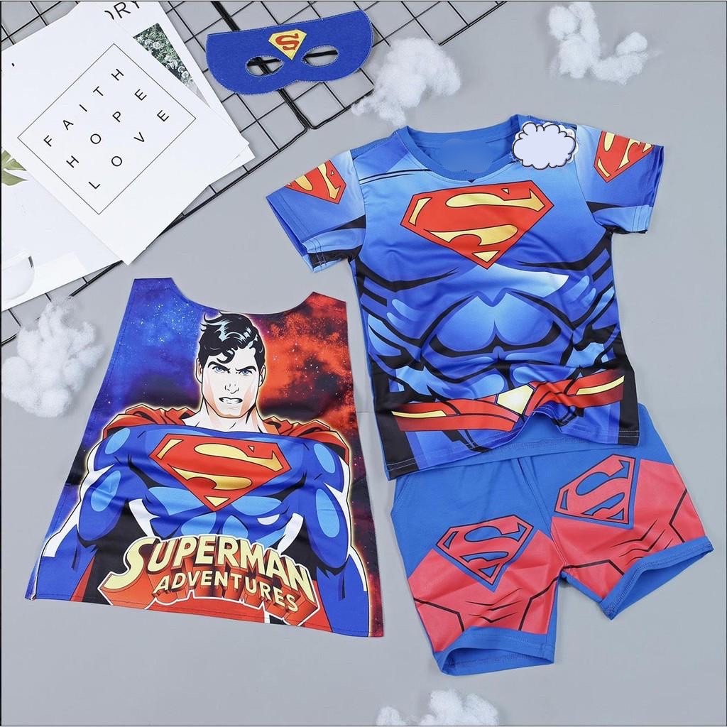 Bộ quần áo siêu anh hùng Super Man kèm áo choàng và mặt nạ
