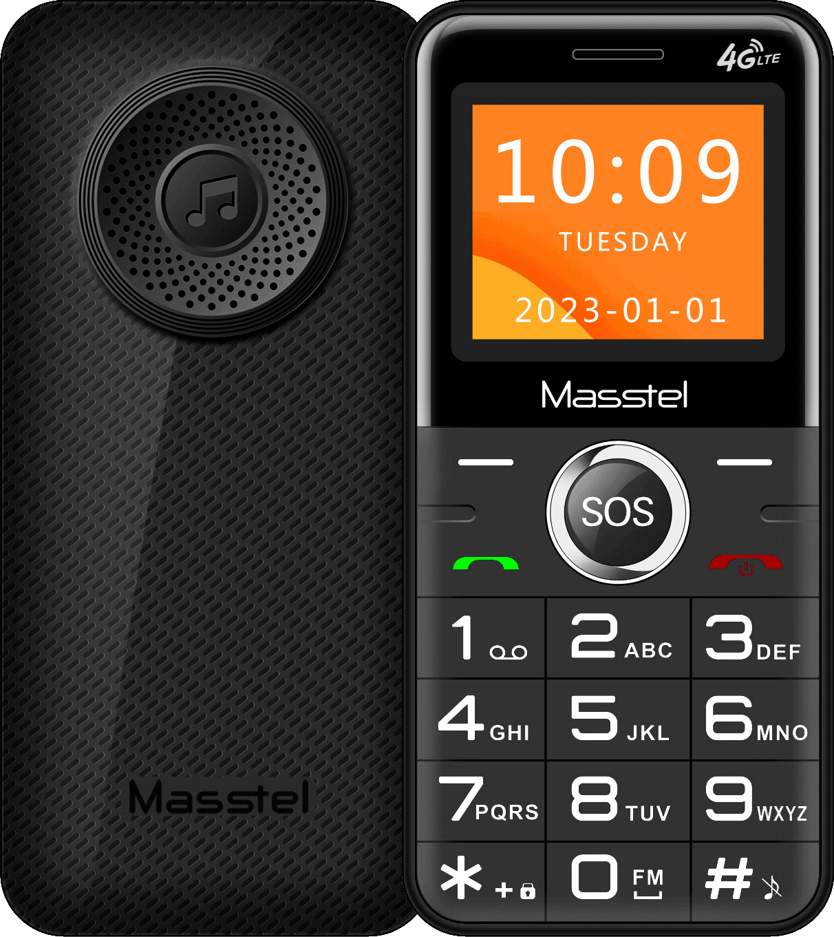 Điện thoại Masstel Fami 8 4G(LTE) Gọi HD call , Bàn phím chữ số lớn,Loa to - Hàng chính hãng