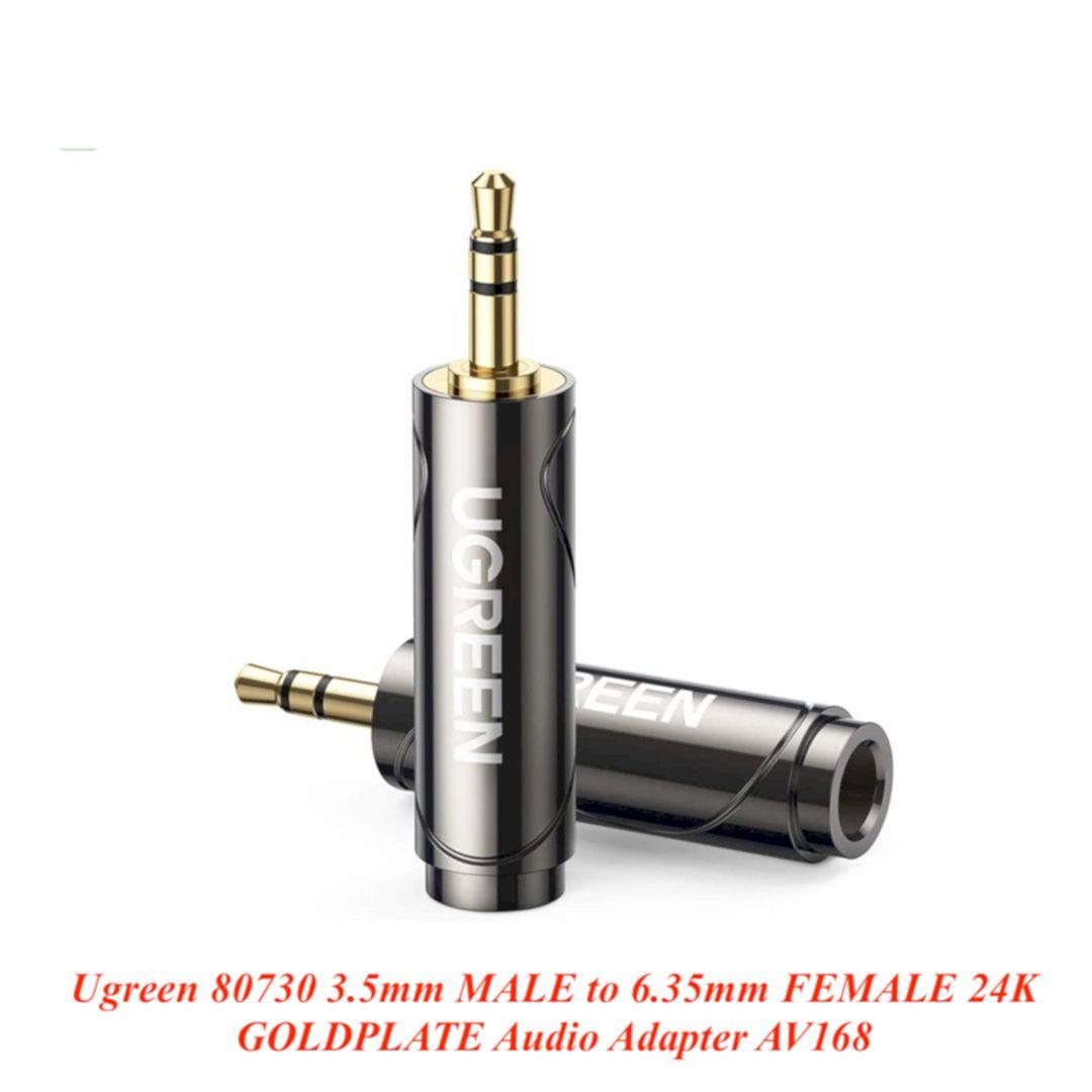 Ugreen 80731 Mono Đầu đổi âm thanh 6.35mm dương sang RCA Mono âm Ugreen AV169 - Hàng Chính Hãng