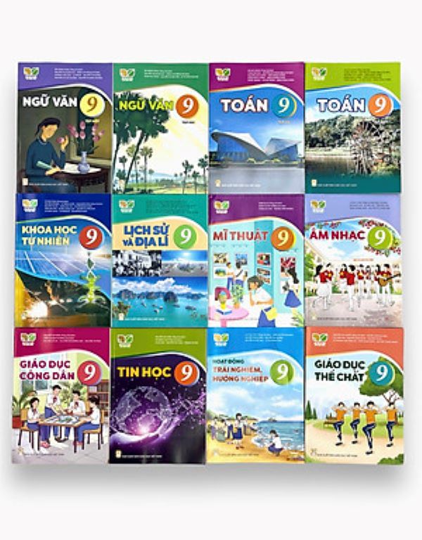 Bộ sách giáo khoa Lớp 9- Kết Nối Tri Thức Với Cuộc Sống (12 quyển- Kèm bìa nilong bao sách, nhãn tên)