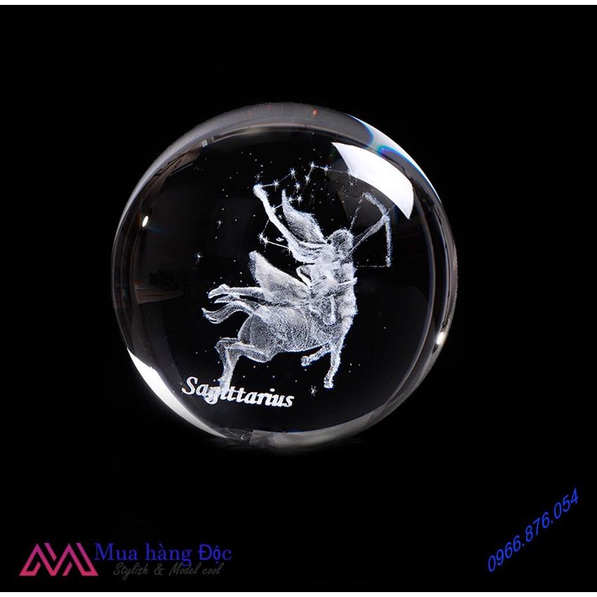 Quà Tặng Sinh Nhật Quả Cầu Pha Lê 3D LED Cung Nhân mã Sagittarus