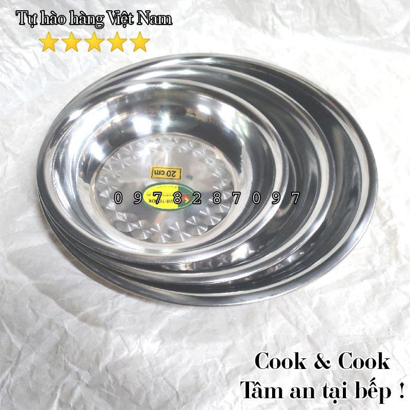 Khay tròn inox, mâm tròn inox đủ size 20, 22, 24, 26, 28, 30 cm đựng hoa quả, thực phẩm...