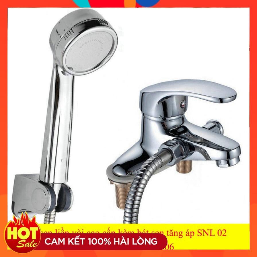 Sen tắm kết hợp vòi lavabo | bộ sen liền vòi kèm bát sen tăng áp SNL02-VHS02