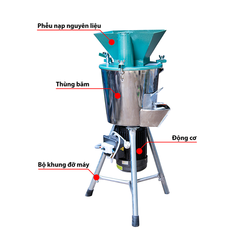 Máy băm nghiền đa năng 3A2,2KW 220V 3 tính năng trong 1 - Hàng Chính Hãng