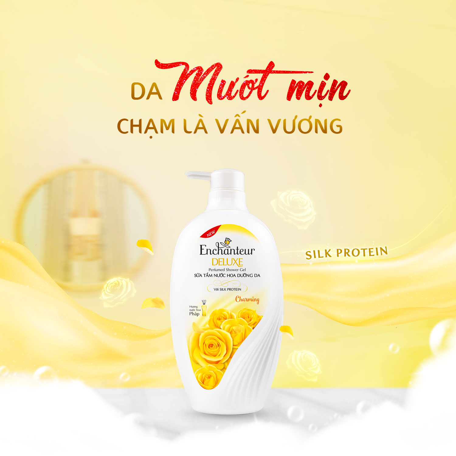 Combo 2 Sữa tắm nước hoa dưỡng da Enchanteur Charming 650gr/ Chai